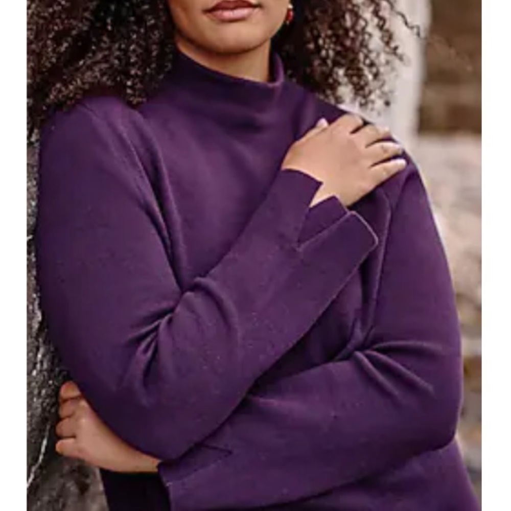 J. Jill Deep Purple Sweater Top - Size Large